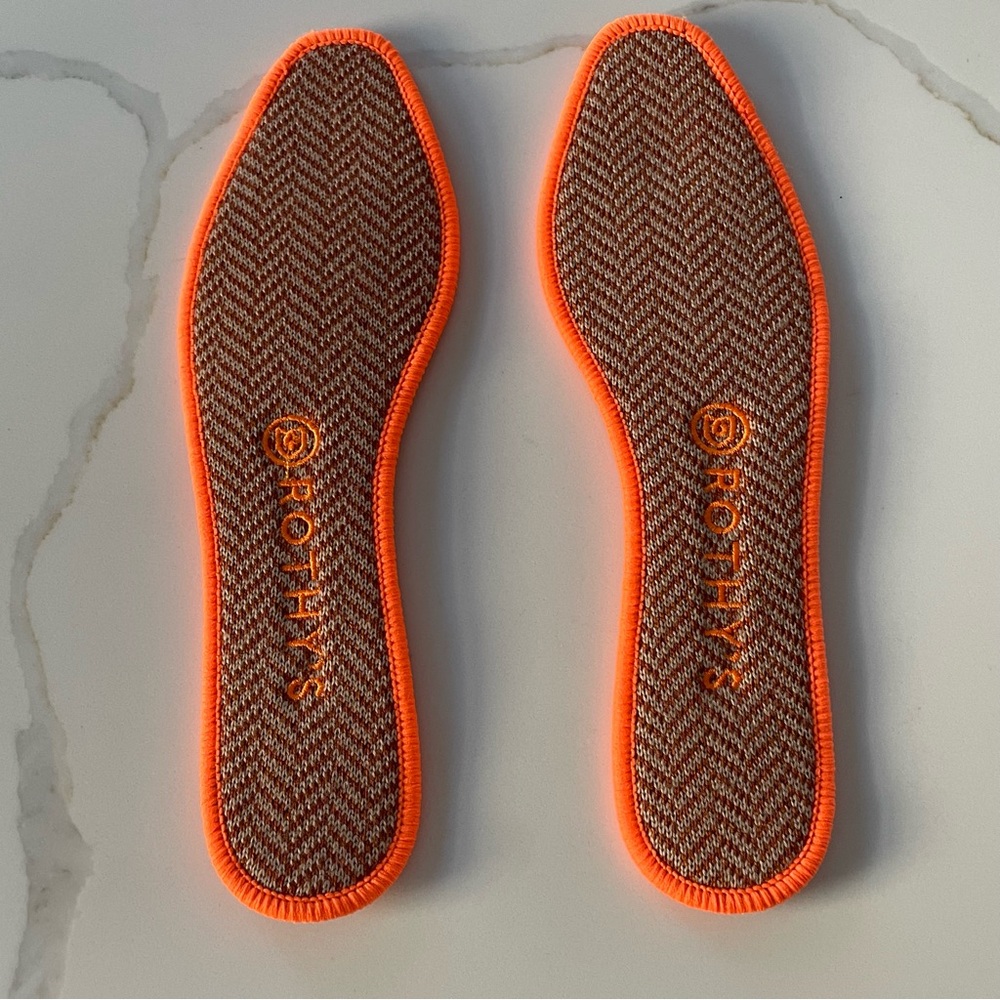 Women's Orange Chevron Ballet Flats - Picture 8 of 9